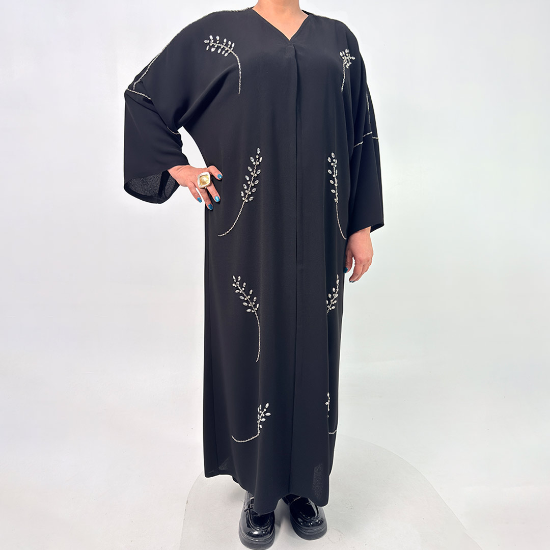 مانتو عربی سنگدوزی ( سایز 44-64 ) کد 196